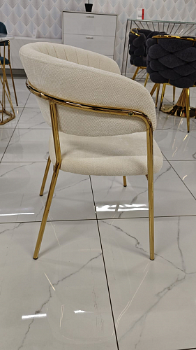 Стул на металлокаркасе Kamelia голубой / голубой / золотой из шоурума 13